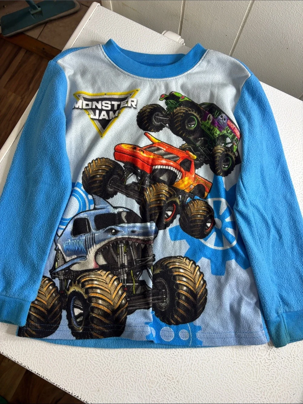 481 - Monster Jam Blue Boys Pajama Set - Trucks Graphic